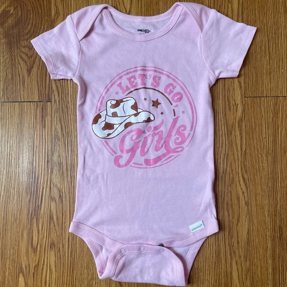 “Lets go girl” onesie cowgirl babygirl bodysuit